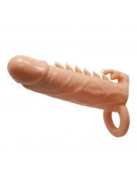 Телесная удлиняющая насадка Penis Sleeve Emmitt - 17 см. - Baile - в Химках купить с доставкой