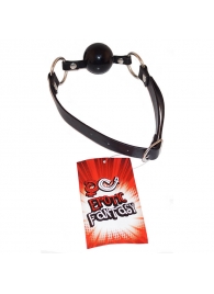 Силиконовый черный кляп-шарик на ремне Black Ballgag - Erotic Fantasy - купить с доставкой в Химках