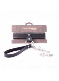 Узкий однослойный ошейник с поводком - Crazy Handmade - купить с доставкой в Химках