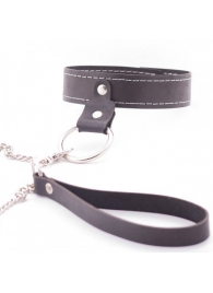 Узкий однослойный ошейник с поводком - Crazy Handmade - купить с доставкой в Химках