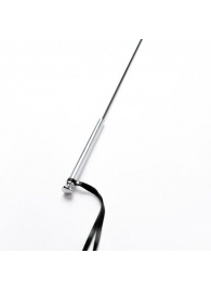 Черный кожаный стек с гладкой ручкой - 55 см. - Crazy Handmade - купить с доставкой в Химках