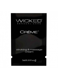 Крем для массажа и мастурбации Wicked Stroking and Massage Creme - 3 мл. - Wicked - купить с доставкой в Химках