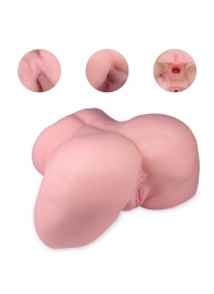 Реалистичный мастурбатор-полуторс с 2 рабочими отверстиями - S-HANDE - в Химках купить с доставкой