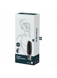 Черный мастурбатор с вибрацией Power Masturbator - Satisfyer - в Химках купить с доставкой