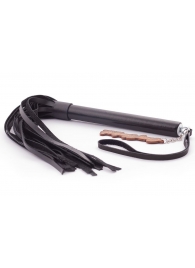 Черная кожаная плеть  Индиго  - 50 см. - Crazy Handmade - купить с доставкой в Химках