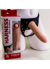 Страпон Харнесс из трусиков и насадки-фаллоса - 17,5 см. - LOVETOY (А-Полимер) - купить с доставкой в Химках