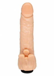 Телесная гелевая насадка-фаллос с клиторальными лепестками - 18,5 см. - LOVETOY (А-Полимер) - купить с доставкой в Химках