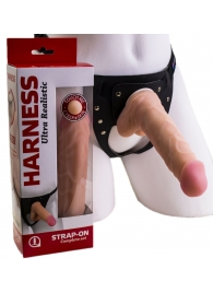 Страпон Harness из двух предметов: регулируемые трусики и насадка-фаллос - 17,5 см. - LOVETOY (А-Полимер) - купить с доставкой в Химках