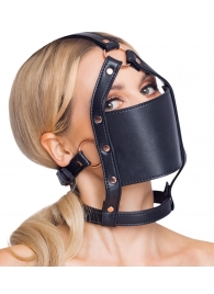 Черный намордник с кляпом-шаром Head Harness With A Gag - Orion - купить с доставкой в Химках