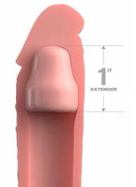 Телесная насадка-удлинитель 1 Inch Silicone X-tension - 17,8 см. - Pipedream - в Химках купить с доставкой