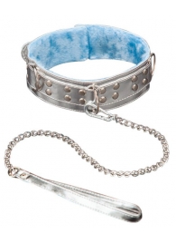 Серебристый ошейник из искусственной кожи - Sitabella - купить с доставкой в Химках