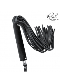 Черная кожаная плеть-флоггер - 84 см. - Notabu - купить с доставкой в Химках