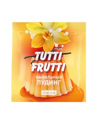 Пробник гель-смазки Tutti-frutti со вкусом ванильного пудинга - 4 гр. - Биоритм - купить с доставкой в Химках