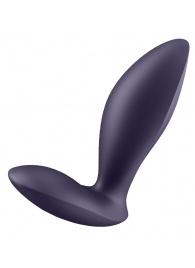 Фиолетовый анальный вибростимулятор Power Plug - Satisfyer - в Химках купить с доставкой