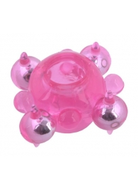 Эрекционное кольцо c бусинками - Toyfa Basic - в Химках купить с доставкой