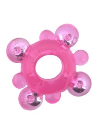 Эрекционное кольцо c бусинками - Toyfa Basic - в Химках купить с доставкой