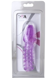 Фиолетовая насадка, удлиняющая половой член - 13,5 см. - Toyfa Basic - в Химках купить с доставкой