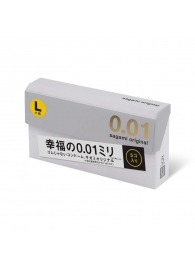 Презервативы Sagami Original 0.02 L-size увеличенного размера - 5 шт. - Sagami - купить с доставкой в Химках