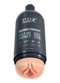 Телесный мастурбатор-вагина Shower Therapy Milk Me Honey - Pipedream - в Химках купить с доставкой