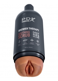 Мастурбатор-вагина цвета карамели Shower Therapy Soothing Scrub - Pipedream - в Химках купить с доставкой