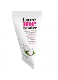 Съедобное согревающее массажное масло Love Me Tender Cocos с ароматом кокоса - 10 мл. - Love to Love - купить с доставкой в Химках