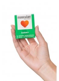 Презервативы анатомической формы Masculan Anatomic - 3 шт. - Masculan - купить с доставкой в Химках