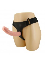 Гладкий фаллоимитатор с крупной головкой на ремешках - 19,7 см. - Baile - купить с доставкой в Химках