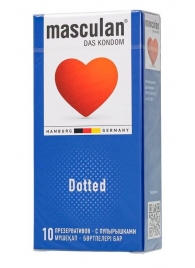 Презервативы с пупырышками Masculan Dotted - 10 шт. - Masculan - купить с доставкой в Химках