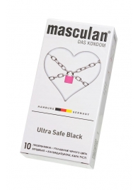 Ультрапрочные презервативы Masculan Ultra Safe Black - 10 шт. - Masculan - купить с доставкой в Химках