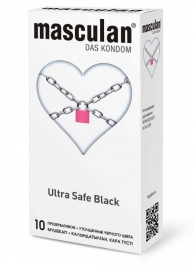 Ультрапрочные презервативы Masculan Ultra Safe Black - 10 шт. - Masculan - купить с доставкой в Химках