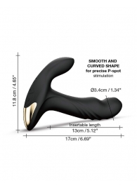 Черный вибромассажер простаты Multi P-Joy с 3 моторами - Dorcel - в Химках купить с доставкой