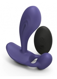 Темно-синий вибромассажер Witty P G Vibrator with Remote Control - Love to Love - в Химках купить с доставкой