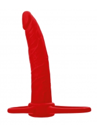 Красная насадка на пенис для двойного проникновения Black Red - 16,5 см. - ToyFa - купить с доставкой в Химках