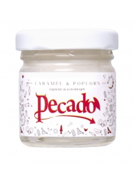 Массажная свеча Caramel   Popcorn - 35 мл. - Pecado - купить с доставкой в Химках