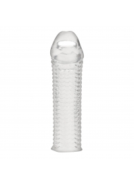 Текстурированная насадка на пенис Clear Textured Penis Enhancing Sleeve Extension - 16,5 см. - BlueLine - в Химках купить с доставкой