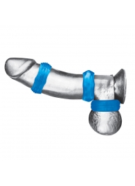 Комплект из трех голубых колец для эрекции 3-Pack Nuts   Bolts Stretch Cock Ring Set - BlueLine - в Химках купить с доставкой