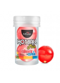 Лубрикант на масляной основе Hot Ball Plus с охлаждающе-разогревающим эффектом (2 шарика по 3 гр.) - HotFlowers - купить с доставкой в Химках