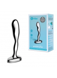 Стальной стимулятор простаты Stainless Steel Prostate Plug - 11,5 см. - b-Vibe - в Химках купить с доставкой