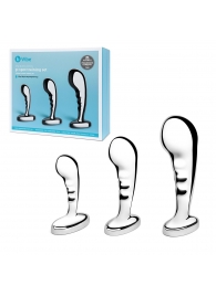 Набор из 3 стальных стимуляторов простаты Stainless Steel P-spot Training Set - b-Vibe - в Химках купить с доставкой