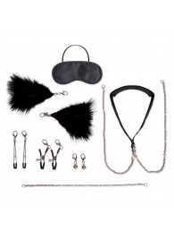 Большой эротический набор из 12 предметов Interchangeable Collar   Nipple Clips Set - Lux Fetish - купить с доставкой в Химках