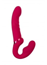 Малиновый безремневой страпон Lapis - 23 см. - Lovense - купить с доставкой в Химках