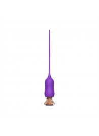 Фиолетовый тонкий стимулятор Nipple Vibrator - 23 см. - I-MOON - купить с доставкой в Химках