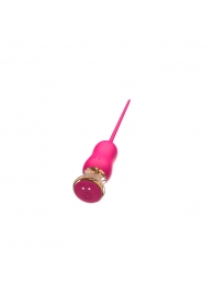 Розовый тонкий стимулятор Nipple Vibrator - 23 см. - I-MOON - купить с доставкой в Химках