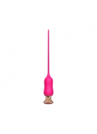 Розовый тонкий стимулятор Nipple Vibrator - 23 см. - I-MOON - купить с доставкой в Химках