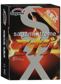 Презервативы Sagami Xtreme ENERGY с ароматом энергетика - 3 шт. - Sagami - купить с доставкой в Химках