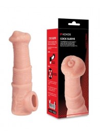 Телесная фантазийная насадка на член Cock Sleeve Size M - KOKOS - в Химках купить с доставкой