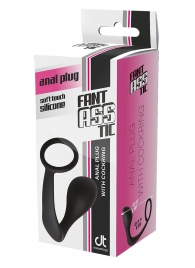 Черное эрекционное кольцо с анальной пробкой Anal Plug With Cockring - Dream Toys - в Химках купить с доставкой