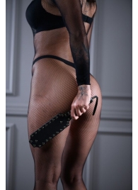Кожаная шлепалка Sex Game с заклепками - 33 см. - БДСМ Арсенал - купить с доставкой в Химках