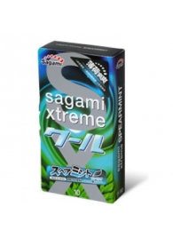 Презервативы Sagami Xtreme Mint с ароматом мяты - 10 шт. - Sagami - купить с доставкой в Химках
