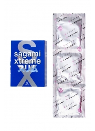 Розовые презервативы Sagami Xtreme FEEL FIT 3D - 3 шт. - Sagami - купить с доставкой в Химках
